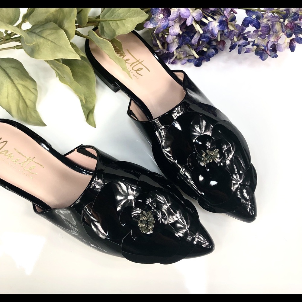 Nanette Lenore Black Alexandra Mules 7.5 - Picture 6 of 8